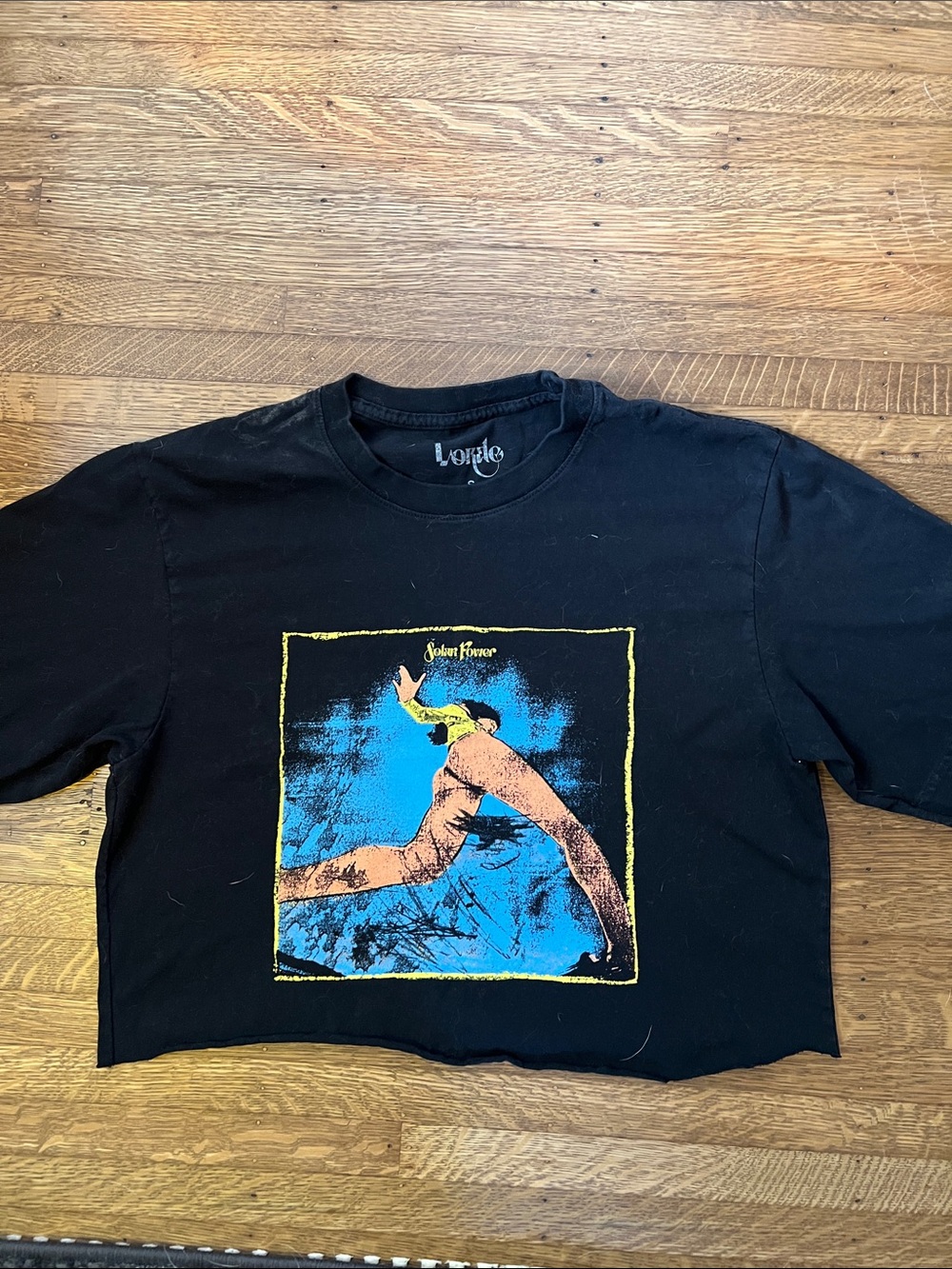 Lorde Solar Power Tour T Shirt Black Cropped Graphic Concert Tee 2022